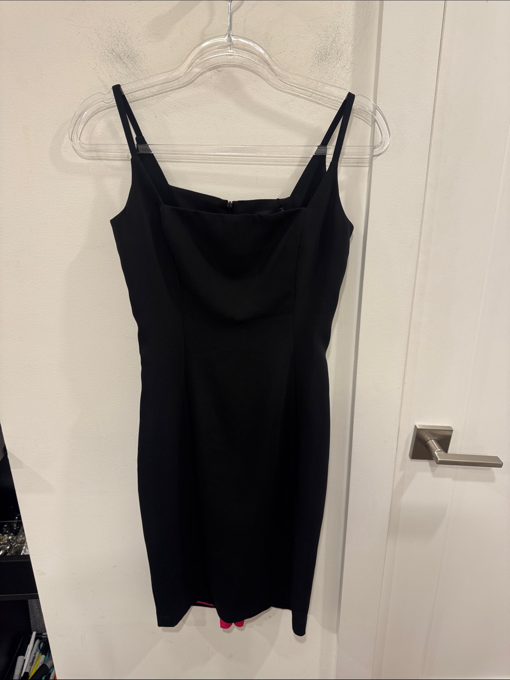 Classic Black Slip Dress With Slim Straps